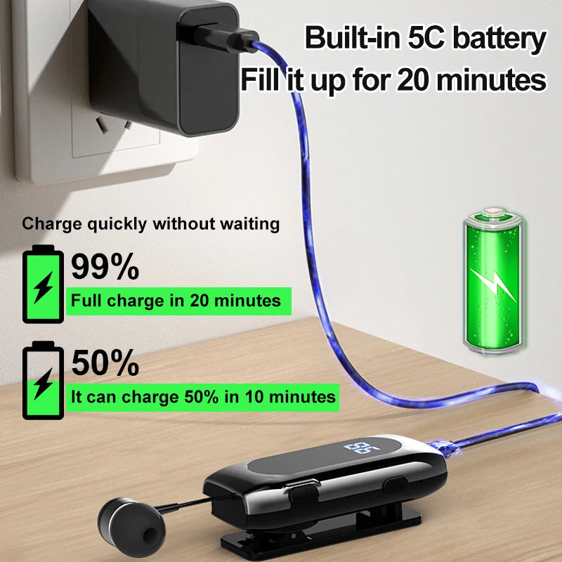 Aureillette Bluetooth à Clips K55 avec 20 Heures de Conversation