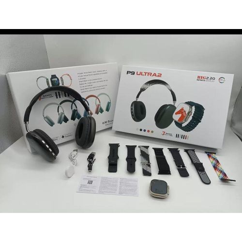 Pack montre connectée P9 Ultra 2 : écran et design