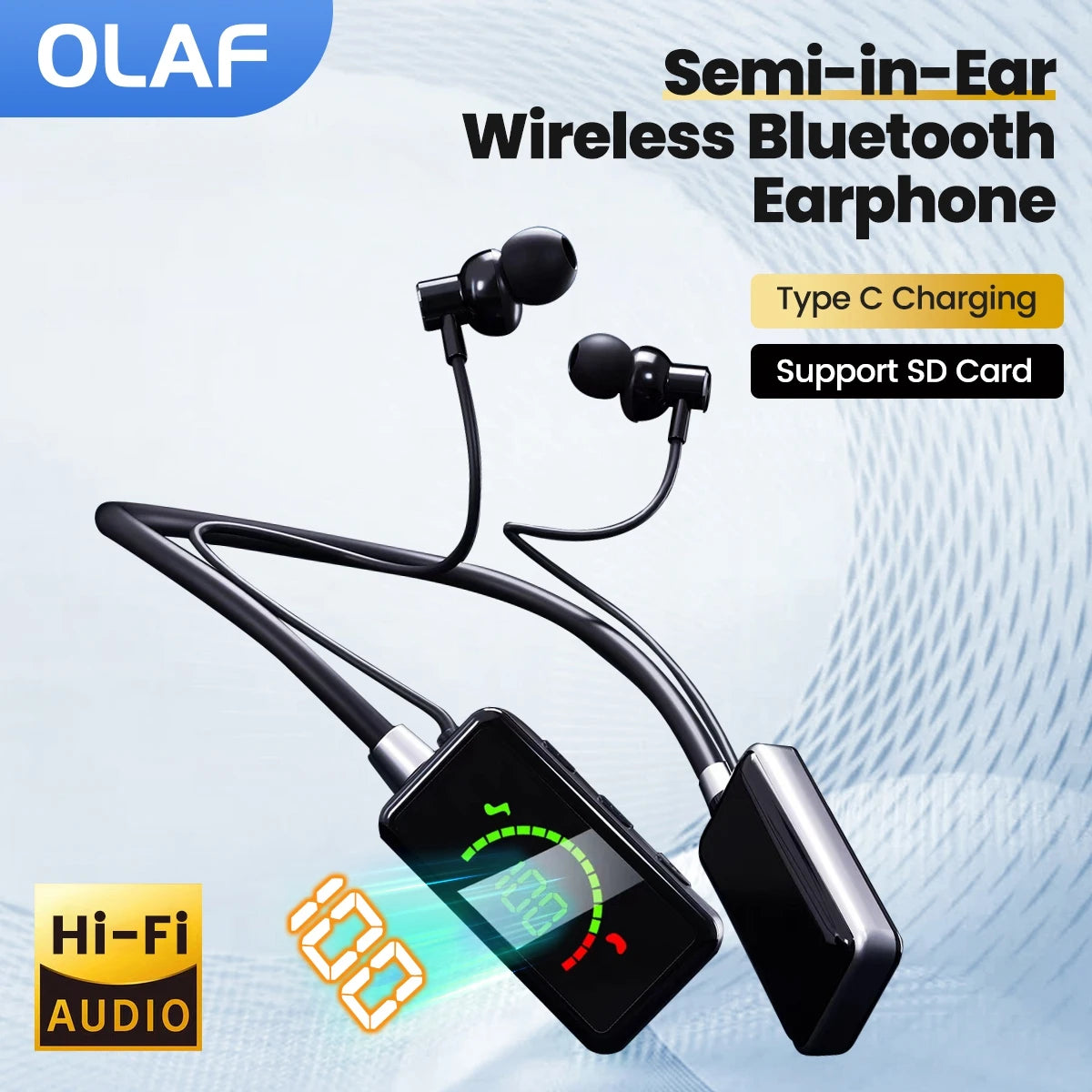 Casque HIFI Bluetooth 5.3 sans fil, longue autonomie, avec micro - Supporte la carte SD