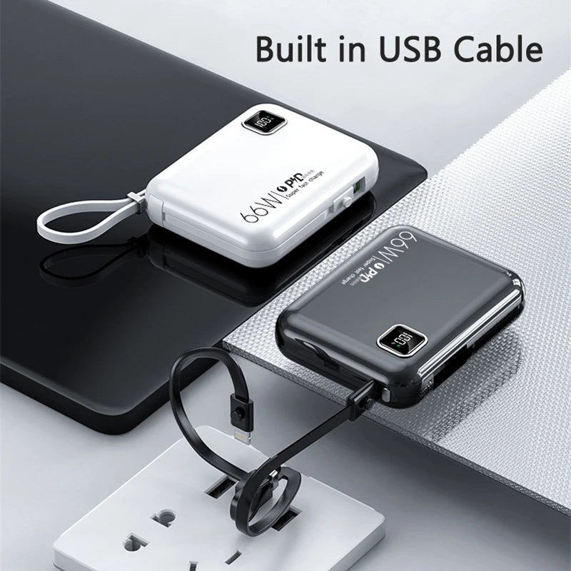 Banque de Puissance Ultra-rapide 66W 10000mAh avec Câble USB C - Chargez Vos Appareils en un Instant!