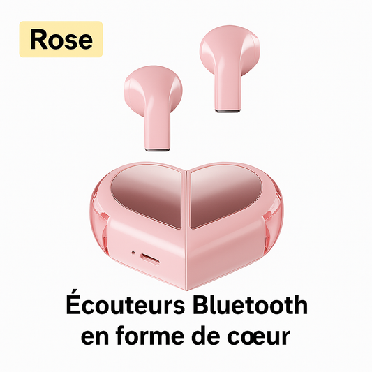 Écouteurs Bluetooth Coeur Tendance