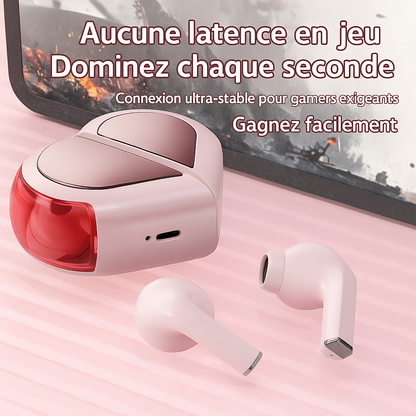 Écouteurs Bluetooth Coeur Tendance